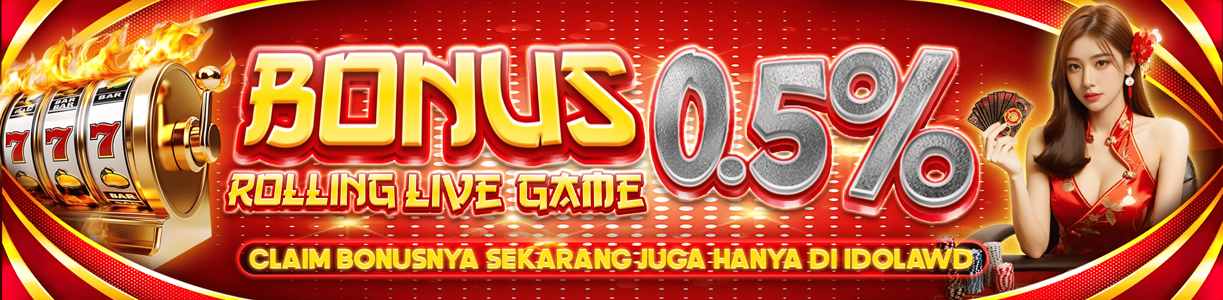 BONUS ROLLINGAN LIVE GAME 0.5%